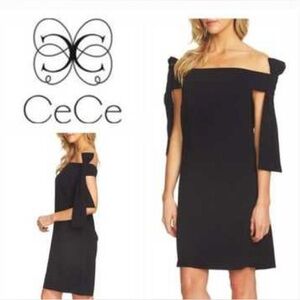 CeCe dress. Size 6 NWT Bow Tie off shoulder A/line dress